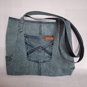 Шопер джинсовий з кишенькою